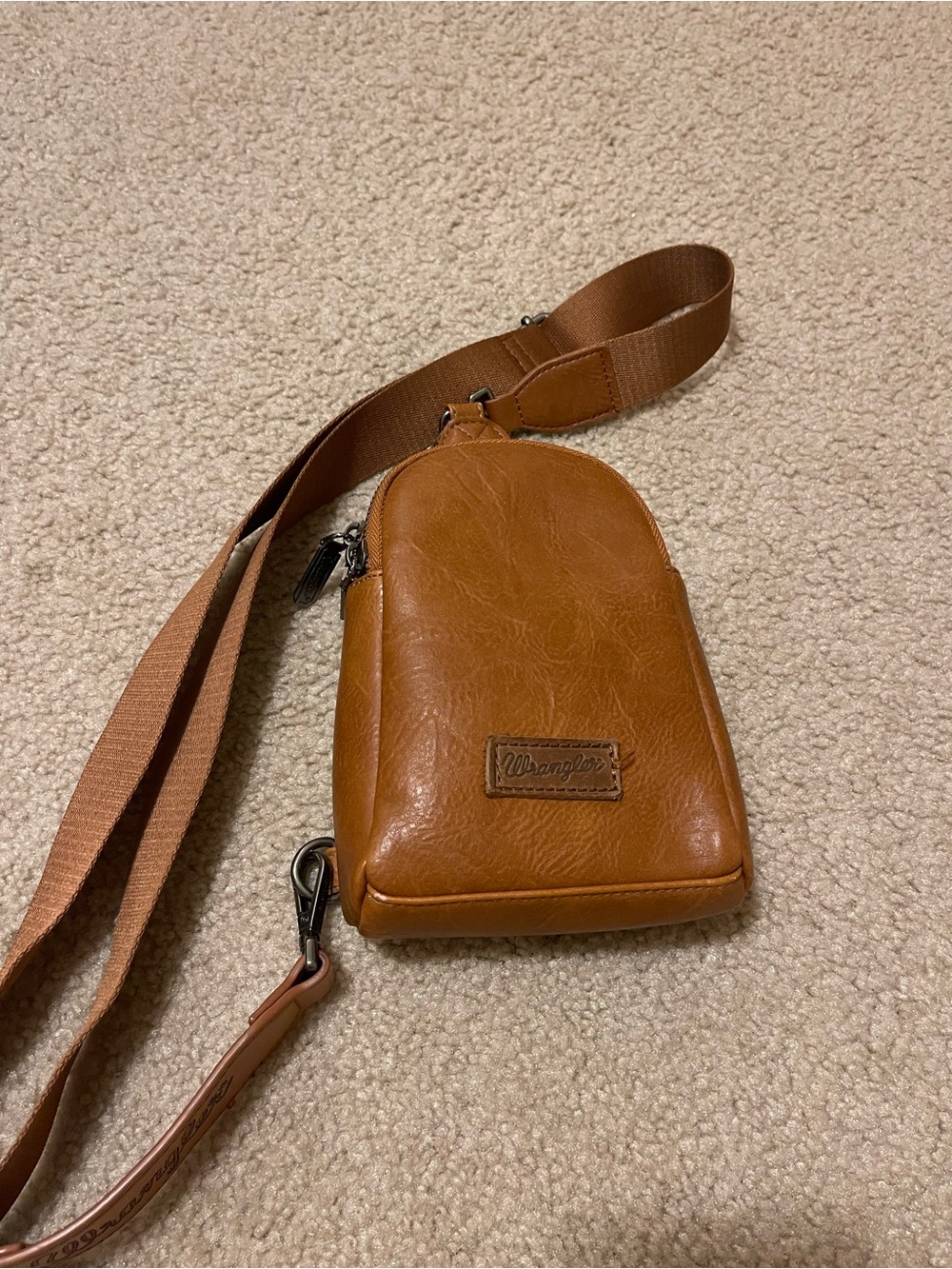 Wrangler Leather Crossbody Sling Bag
